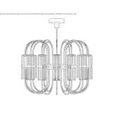 Modern Murano glass chandelier Mrzezyno