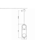 Lampa wisząca ze szkła trawionego Jauregui