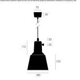 Obrotowa aluminiowa lampa wisząca Dornhan