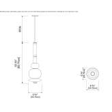 Lampa wisząca z dmuchanego szkła Artajona