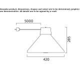 Aluminiowa lampa wisząca na kablu Guaimaro