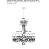 Crystal chandelier with Swarovski® crystals Yarove