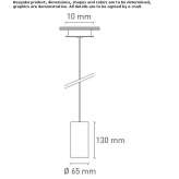 Cementowa lampa wisząca Rouet