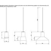 LED hanging lamp made of glass and aluminum, dimmable Sebulcor