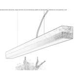 Dimmable LED hanging lamp (length 122 cm) Ahtopol