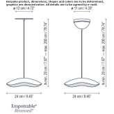 Aluminum LED hanging lamp Sudwalde