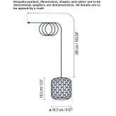 LED hanging lamp with electrical sockets Topas