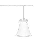 LED hanging lamp made of polyethylene Kampen