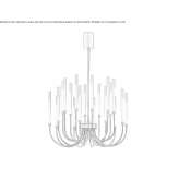 Metal LED chandelier Caudan