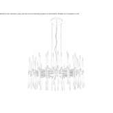 Metal LED chandelier Caudan