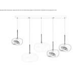 LED hanging lamp made of blown glass Lucama