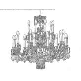 Brass chandelier with crystals Arapahoe