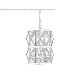 Pendant lamp made of glass and brass Pinseque