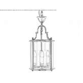 Brass and glass hanging lamp Arapahoe