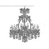 Iron chandelier with crystals Arapahoe