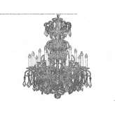 Iron chandelier with crystals Arapahoe