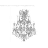 Brass and crystal chandelier Arapahoe