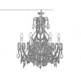 Brass and crystal chandelier Arapahoe