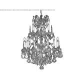 Brass and crystal chandelier Arapahoe