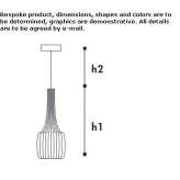 Pendant lamp made of blown glass Tibacuy