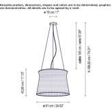 Outdoor LED hanging lamp made of synthetic fiber Imamoglu