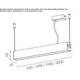 Aluminiowa lampa wisząca LED Bucyrus