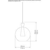 Lampa wisząca LED z mosiądzu i szkła Azinhaga