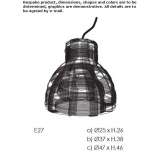 Pendant lamp made of woven iron wire Combrand