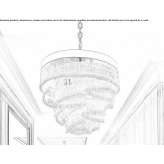 Pendant lamp with crystals Clusane