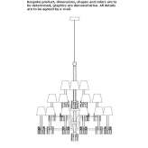 Glass chandelier with Swarovski® crystals Teverola