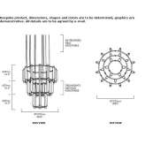 LED chandelier made of aluminum and acrylic Wurzen