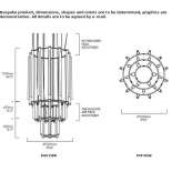 LED chandelier made of aluminum and acrylic Wurzen