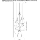 Pendant lamp made of blown glass Nobsa
