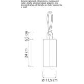 Rechargeable lamp made of polycarbonate and laprene Agosta