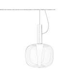 Glass pendant lamp Muisne