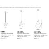 Lampa wisząca ze szkła dmuchanego bezpośredniego światła Mastacan