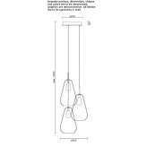Pendant lamp made of blown glass Nobsa