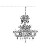 LED chandelier made of Murano glass Rietberg