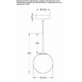 LED hanging lamp made of glass Hovorany