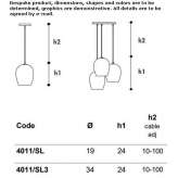 Pendant lamp made of blown glass Quinchia