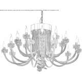 LED chandelier made of Murano glass Luroy