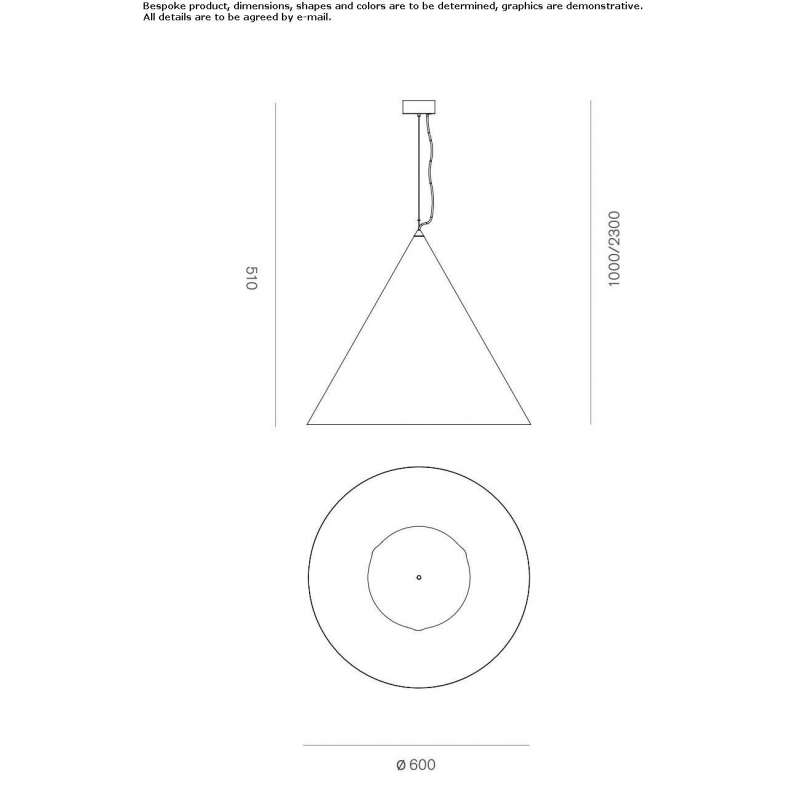 Aluminum LED hanging lamp Canby
