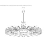 Modern Murano glass chandelier Carianos