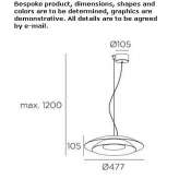 Steel LED hanging lamp Annen