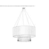 LED fabric pendant lamp Ahnsen