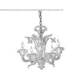 LED chandelier made of Murano glass Linera