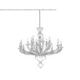 LED chandelier made of Murano glass Cunen