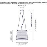Lampa wisząca LED z włókna syntetycznego Imamoglu