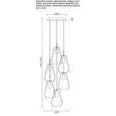 Pendant lamp made of blown glass Nobsa