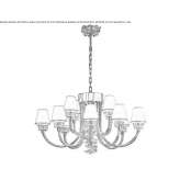 LED chandelier made of Murano glass Luroy